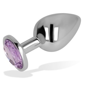 Ohmama Anal Plug With Violet Crystal 9 Cm