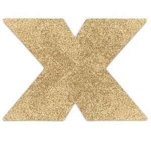 Bijoux Indiscrets Flash Cross Gold Nipple Covers
