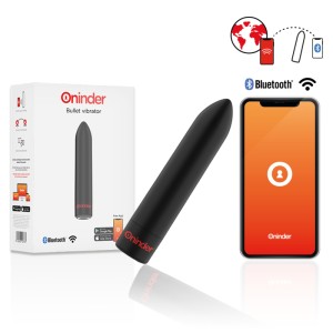 Oninder Berlin Bullet Vibrator Black 9 Modes 8.5 X 2 Cm Free App