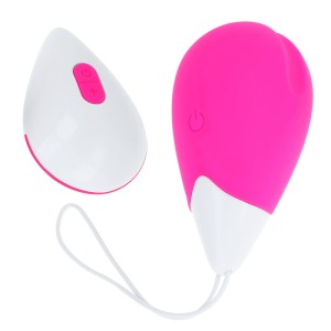 Ohmama Textured Vibrating Egg 10 Modes Pink And White