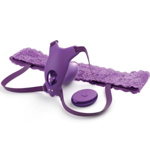 Fantasy For Her Butterfly Harness G-spot With Vibrator, Rechargeable & Remote Control Violet