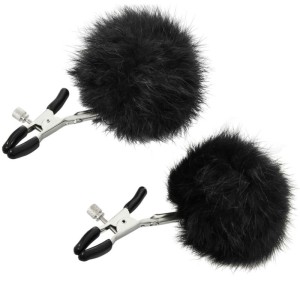 Sportsheets  Fur Nipple Clips Black