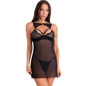 Livco Corsetti Fashion Krolina Lc 90734 Chemise + Thong Black S/m