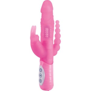 Seven Creations E Rabbit Slimine Triple Play Triple Stimulation Vibrator Pink