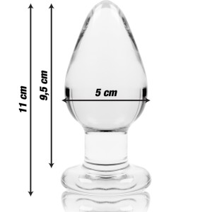 Nebula Series By Ibiza Model 3 Anal Plug Borosilicate Glass Transparent 11 Cm -o- 5 Cm