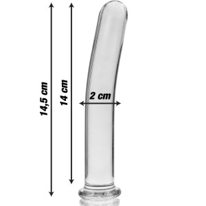 Nebula Series By Ibiza Model 8 Dildo Borosilicate Glass Clear 14.5 Cm -o- 2 Cm