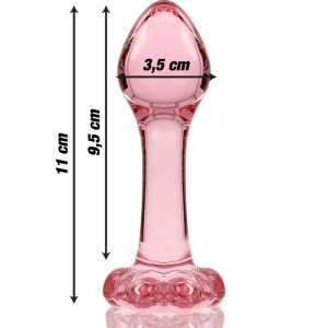 Nebula Series By Ibiza Model 2 Anal Plug Borosilicate Glass Pink 11 Cm -o- 3.5 Cm