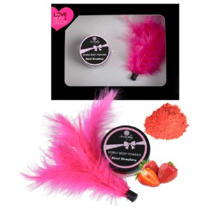 Secretplay Edible Powder Strawberry Flavor With Feather