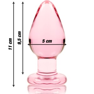 Nebula Series By Ibiza Model 3 Anal Plug Borosilicate Glass Pink 11 Cm -o- 5 Cm