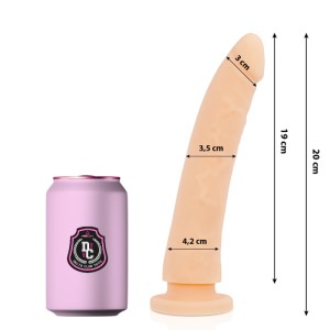 Delta Club Toys Natural Dildo Medical Silicone 20 Cm -o- 4 Cm