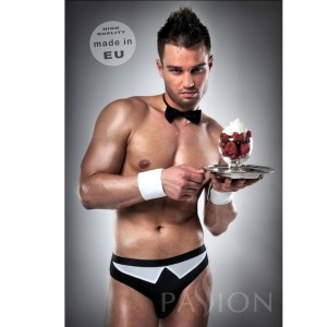 Waiter Outfit S Black / White  By Passion Men Lingerie L/xl