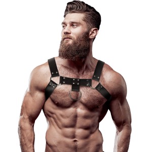 Fetish Submissive Attitude Mens Eco-leather Chest Harness
