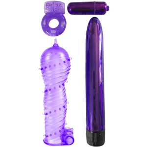 Classix Kit For Couples With Ring, Sheath And Bullets Purple