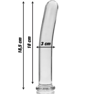 Nebula Series By Ibiza Model 17 Dildo Borosilicate Glass Clear 18.5 Cm -o- 3 Cm