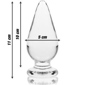 Nebula Series By Ibiza Model 4 Anal Plug Borosilicate Glass Clear 11 Cm -o- 5 Cm