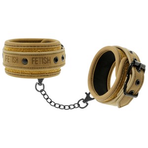 Fetish Submissive Origen Vegan Leather Ankle Cuffs With Neoprene Lining