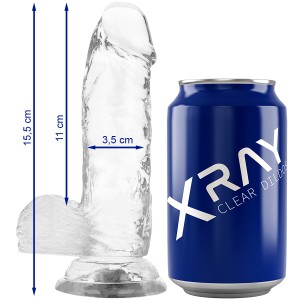 X Ray Clear Cock With Balls 15.5 Cm -o- 3.5 Cm