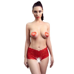 Chilirose Cr 4641 Panties Crotchless Red L/xl