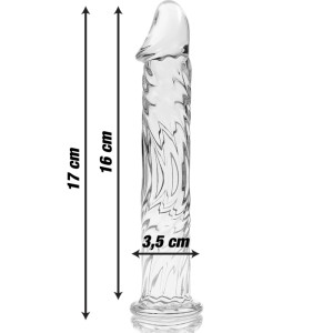 Nebula Series By Ibiza Model 12 Dildo Borosilicate Glass Clear 17 Cm -o- 3.5 Cm