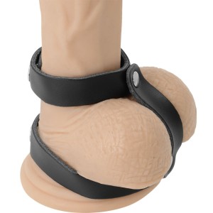 Darkness Leather Adjustable Penis And Testicle Ring