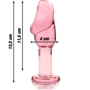 Nebula Series By Ibiza Model 6 Anal Plug Borosilicate Glass Pink 12.5 Cm -o- 4 Cm