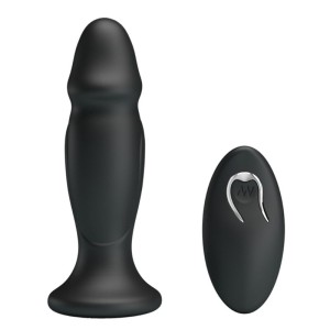 Mr Play Anal Plug With Vibration Black Remote Control
