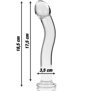 Nebula Series By Ibiza Model 18 Dildo Borosilicate Glass Clear 18.5 Cm -o- 3.5 Cm