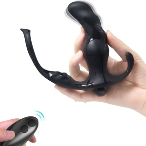 Armony Knight Vibrator Anal Prostate & Ring Remote Control Black
