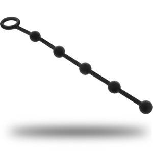 Black&silver Korg Anal Rosary Silicone Initiation 21 Cm