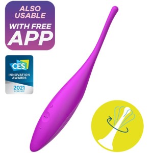 Satisfyer Twirling Joy Clit Tip Vibrator Fuchsia