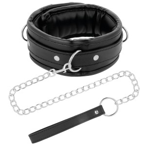 Darkness Soft Leather Necklace With Chain