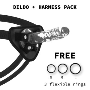 X Ray Harness + Clear Cock 18 Cm -o- 4 Cm