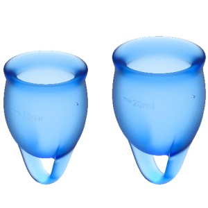 Satisfyer Feel Confident Menstrual Cup Dark Blue 15 + 20 Ml