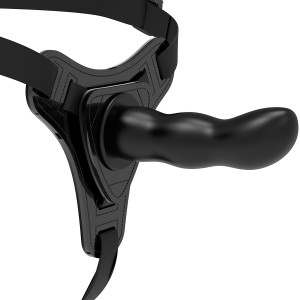 Fetish Submissive Harness Black Silicone G-spot 16 Cm