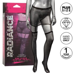 Calexotics Radiance Garter Skirt Thigh Highs Plus Size