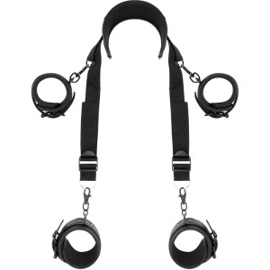 Fetish Submissive Master Position With 4 Noprene-lined Handcuffs
