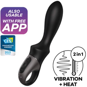 Satisfyer Heat Climax Anal Vibrator App Black