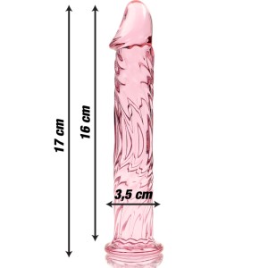 Nebula Series By Ibiza Model 12 Dildo Borosilicate Glass Pink 17 Cm -o- 3.5 Cm