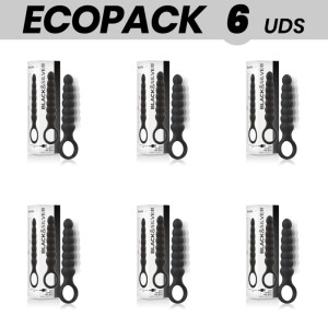 Ecopack 6 Units Black&silver Bob Powerful Silicone Anal Chain