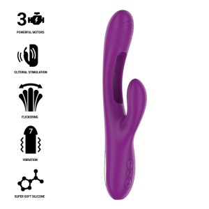 Intense Apolo Rechargeable Multifunction Vibrator 7 Vibrations With Swinging Motion Purple
