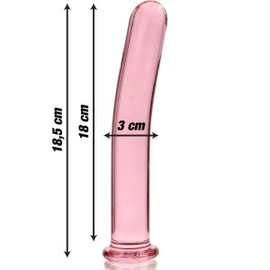 Nebula Series By Ibiza Model 17 Dildo Borosilicate Glass Pink 18.5 Cm -o- 3 Cm