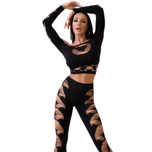 Chilirose Cr 4436 Top & Leggins Black S/l