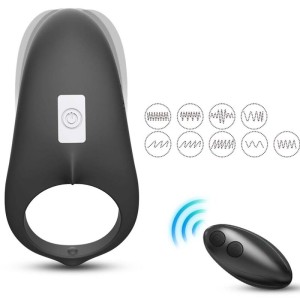 Armony Shark Vibrator Ring For Couples Remote Control Black