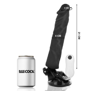 Basecock Realistic Vibrator Remote Control Black 21 Cm -o- 4 Cm
