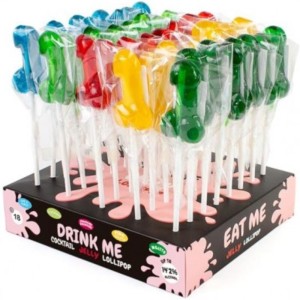 Secretplay Display Assortment Penis Lollipops With Alcohol 40 Units
