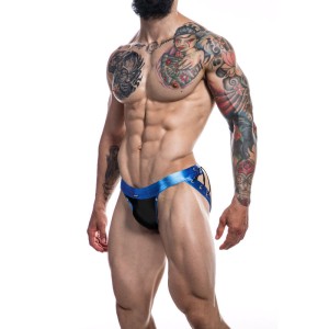 Cut4men Jockstrap Desire Blue Leatherette M