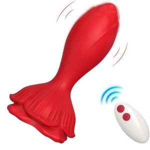 Armony Pink Vibrator & Anal Plug Small Remote Control Red
