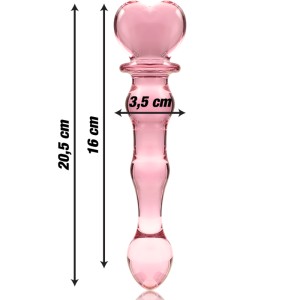 Nebula Series By Ibiza Model 21 Dildo Borosilicate Glass Pink 20.5 Cm -o- 3.5 Cm
