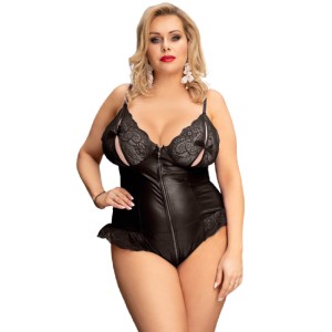 Queen Lingerie Teddy With Zipper Plus Size