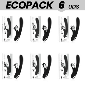 Ecopack 6 Units Black&silver Bunny Johnny Vibrating Vibe